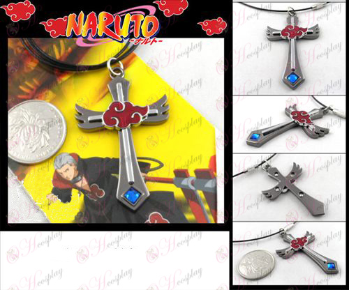 Naruto Red Cloud náhrdelník zbraň farba