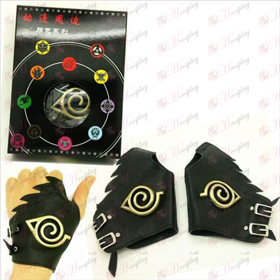Naruto konoha logo Ban kepi handschoenen koper