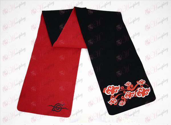 Naruto-color double-sided Scarf Red Cloud