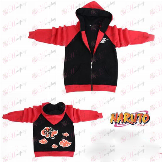 Naruto forbearance rebel flag fork sleeve zipper hoodie sweater
