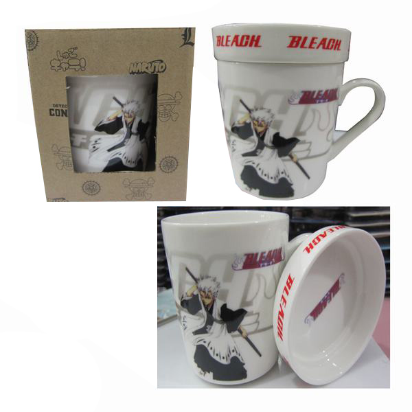 Cartoon ceramic cup (with lid) Bleach Accessories
