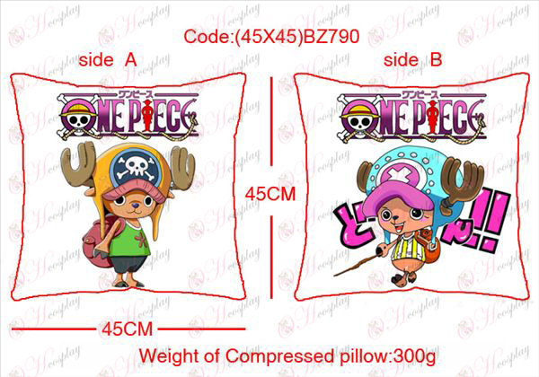 (45X45) BZ790-One Piece Accessories Anime sided square pillow