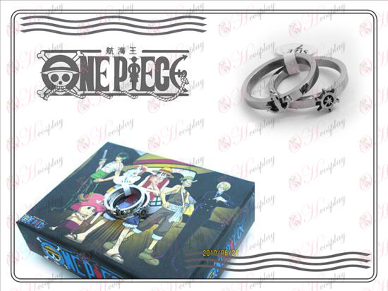 One Piece Accesorios dos anillos de acero inoxidable (una sección)
