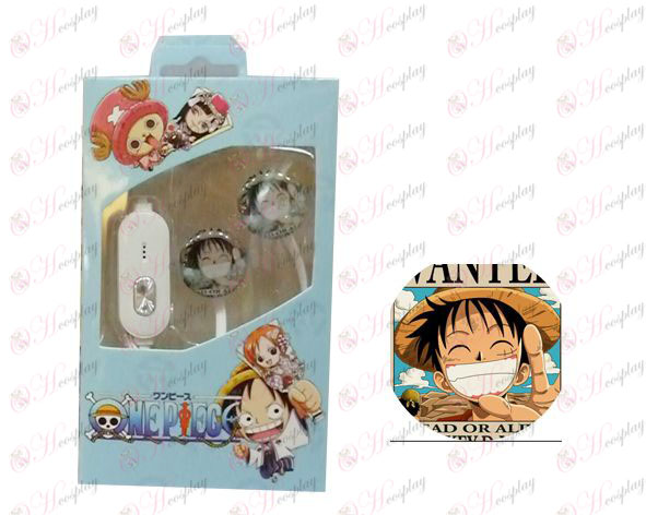 Platte draad voice headset kan Luffy One Piece Accessoires