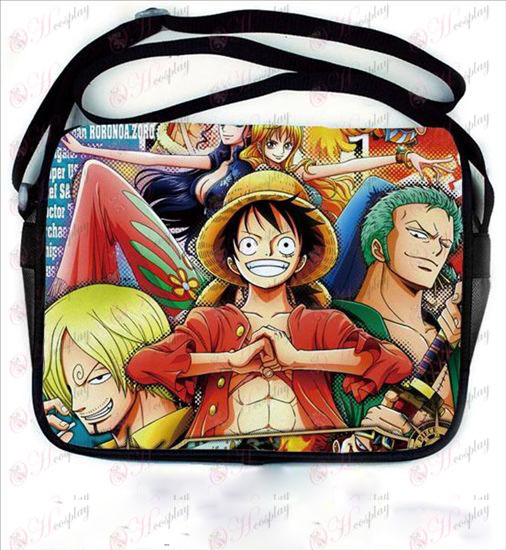 One Piece Tilbehør farvet læder skoletaske 694