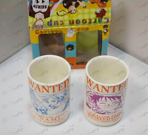 Luffy Nami couple cups