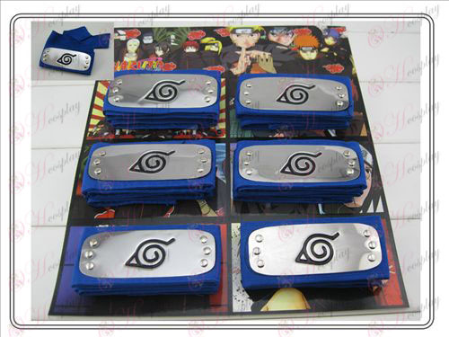Naruto Коноха 6 оборудвана лента за глава синя
