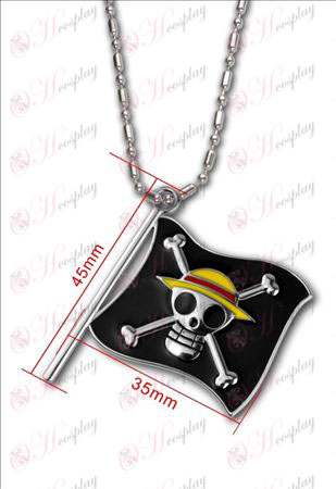 One Piece Accessories-Luffy pirate flag necklace