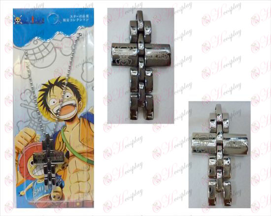 One Piece Accessories black and white cross necklace