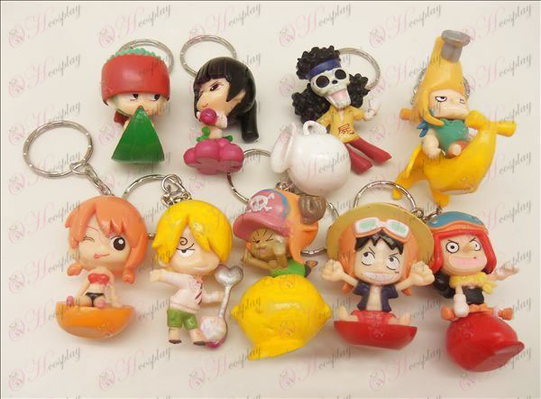 9 One Piece Accessories Doll Keychain