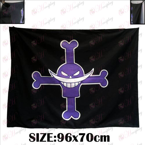 One Piece Tilbehør Hvit Huzi Hai Pirates Pirate Flag Commemorative Edition