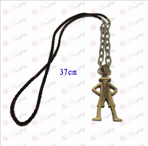 DOne Piece Accessories Luffy flag punk long necklace (Bronze)