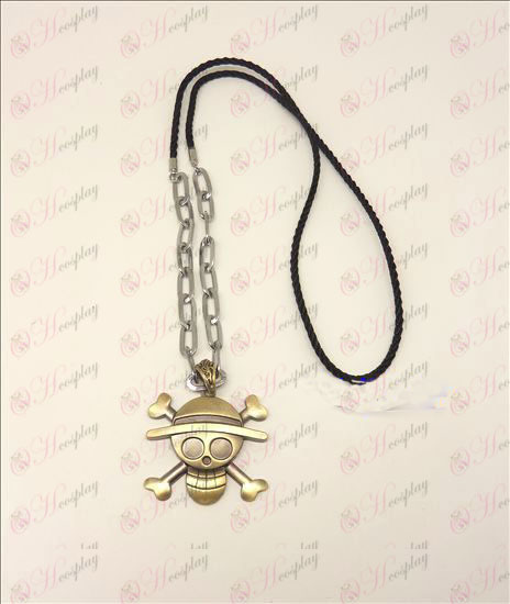 DOne Piece Accessories logo punk long necklace (bronze)