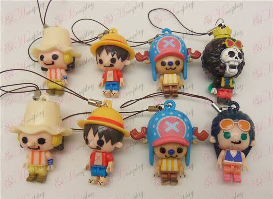 8 modeller One Piece tillbehör Doll Mobil Strap (Usopp) lös