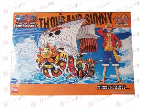 One Piece tarvikkeet1 alukset ovat kokoontuneet mallin (Sun Boat)