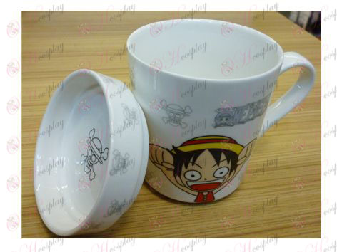 One Piece Luffy Accesorios versión Q de la nueva taza de cerámica