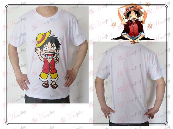 One Piece oprema Luffy T-shirt (bela)