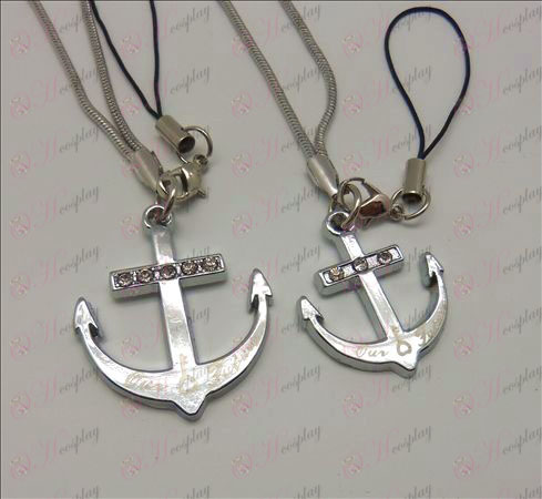 One Piece Accessories Anchor Couple Phone Strap