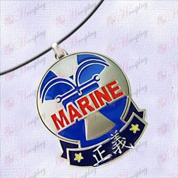 One Piece Accessories-Navy Badge of Justice necklace