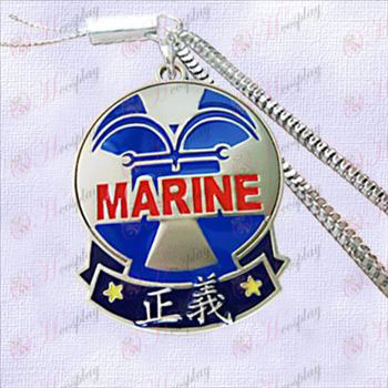 One Piece Accesorios-Navy insignia de la cadena de la máquina Justicia