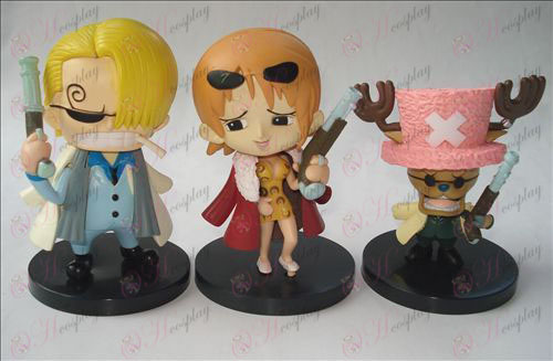 (3) One Piece acessórios da boneca (