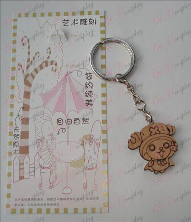 One Piece Accessories Joe Wood Carving Keychain (a)