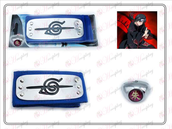 Naruto rebel verdraagzaamheid blauwe hoofdband + Collector's Edition Zhu Zi Ring