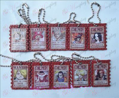 10 One Piece Accessories Wanted token hanging