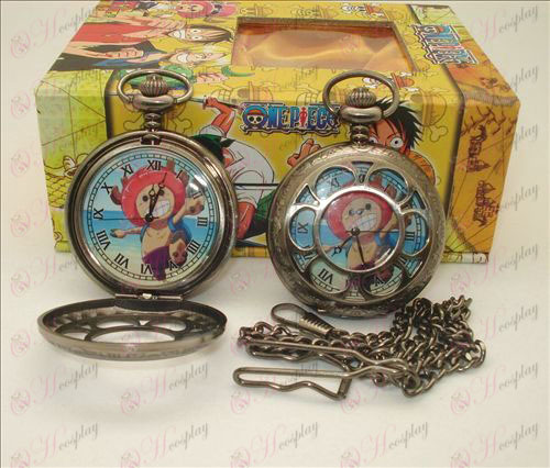 + Carte di One Piece Accessori Chopper orologio da tasca vuota