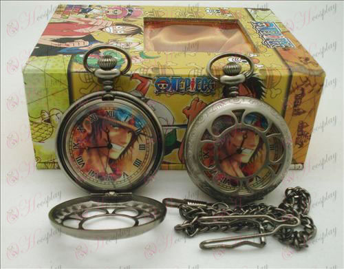 One Piece Accesorios Hielo reloj de bolsillo hueco + Tarjetas