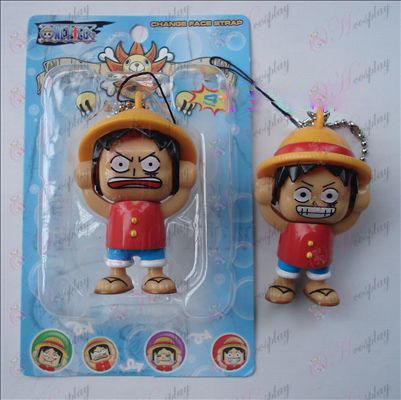 One Piece Tarvikkeet Face Luffy nukke (red) Large