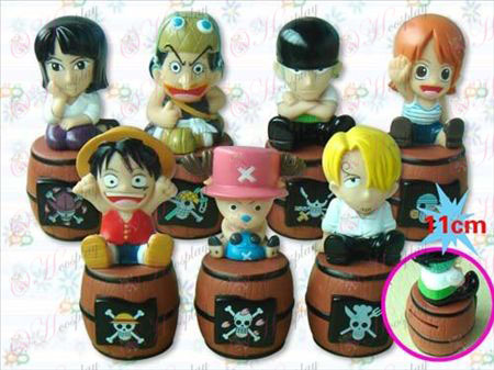 One Piece Accessori siedono barile bambola salvadanaio (7)