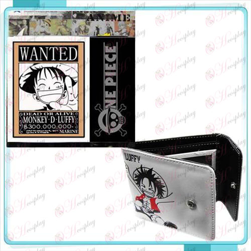 One Piece Tilbehør Luffy ønskede snap tegnebog