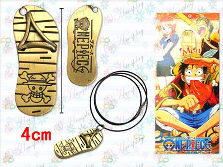 One Piece Luffy Acessórios sandálias colar de corda preta