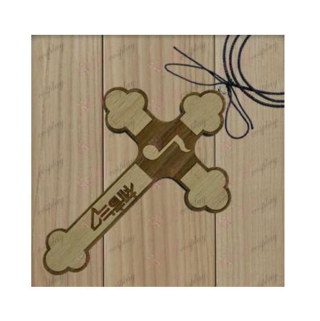 Hatsune - Notizkennzeichen Holzkreuz Halskette