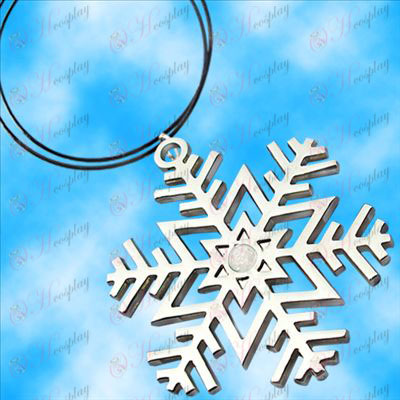 Hatsune snowflake symbol necklace (white diamonds)