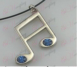 Hatsune poznámku 2 modrá diamantový náhrdelník