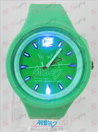 Farebné blikajúce svetla športové hodinky-Hatsune Miku doplnky