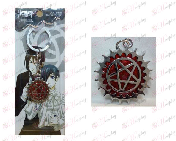 Black Butler Accessories Compact flag - red keychain