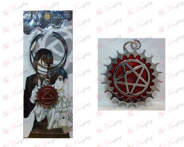 Black Butler Accessories Compact flag - red wire chain