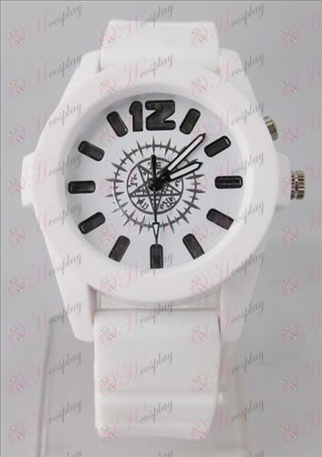 Black Butler Accessories colorful flashing lights Watch - White