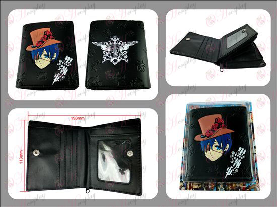 Black Butler Accessories with zipper wallet embossed short paragraph