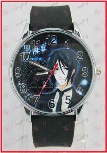 Čudovite quartz watch-črna Butler oprema