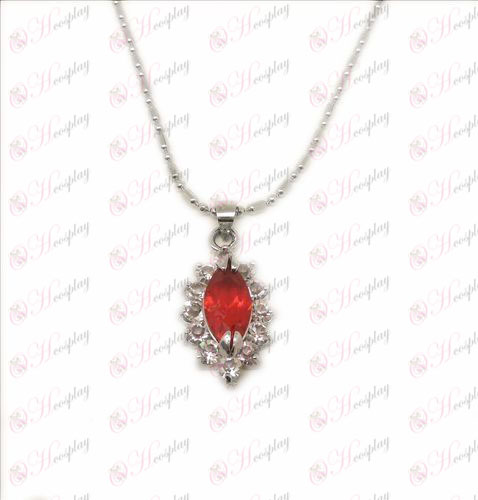 D Blister Svart Butler Tilbehør Diamond Necklace (Rød)
