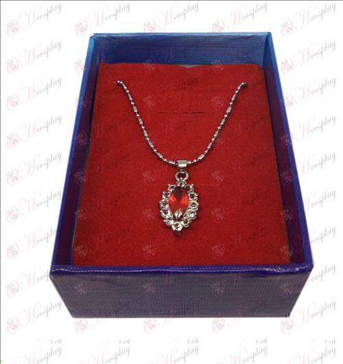 D en caja Negro mayordomo Accesorios Diamond Collar (Rojo)