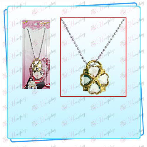 Shugo Chara! Accessories lock necklace (golden locks transparent diamond)