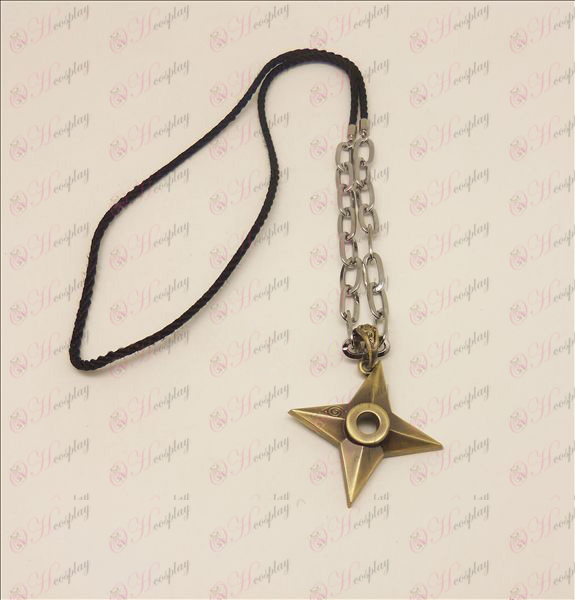 D Naruto šípky punková dlhý náhrdelník (bronzová farba)