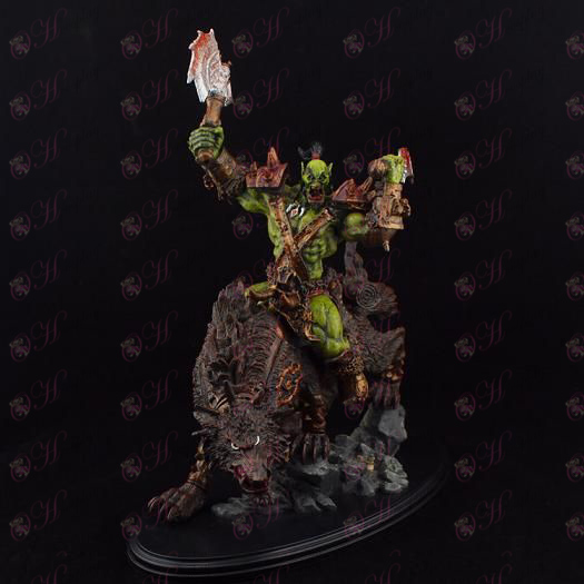 World of Warcraft Accessoires Wereld - gekleurde wolf riding standbeeld (55cm)