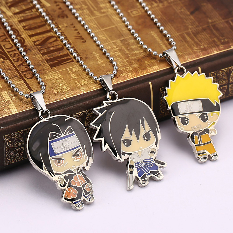 Naruto - Sasuke színű négy medál telefon lánc