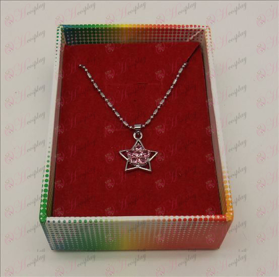 Lucky Star accessoires diamanten halsketting (Pink)
